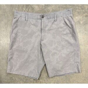 Under Armour Shorts Mens 36 Gray Camo Lightweight Stretch Golf Athletic